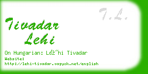 tivadar lehi business card